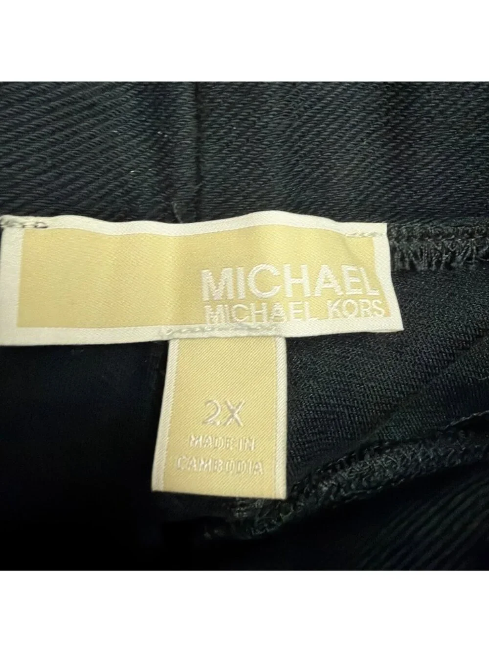 Michael Kors Womens Black Pants Stylish Slim Fit Stretch Size 2X